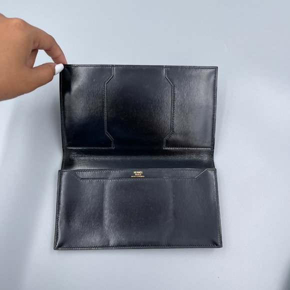 HERMES BLACK LONG WALLET - Picture 5 of 10